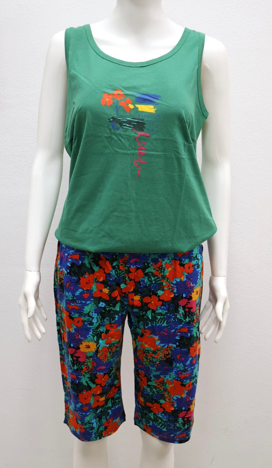 Pijama dame cu imprimeu floral