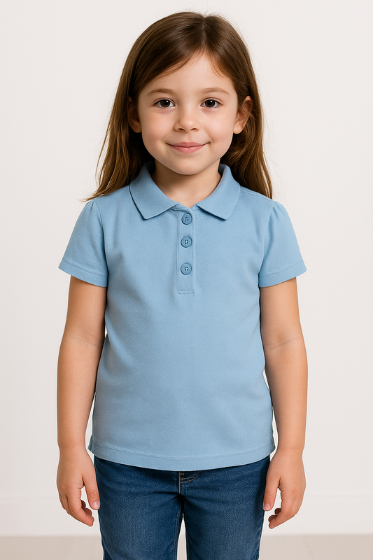 Tricou polo fetițe