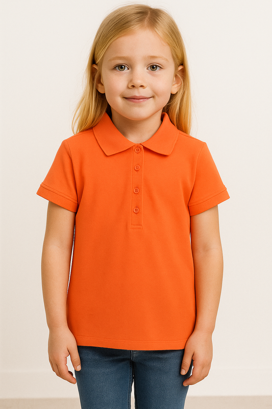 Tricou polo fetițe