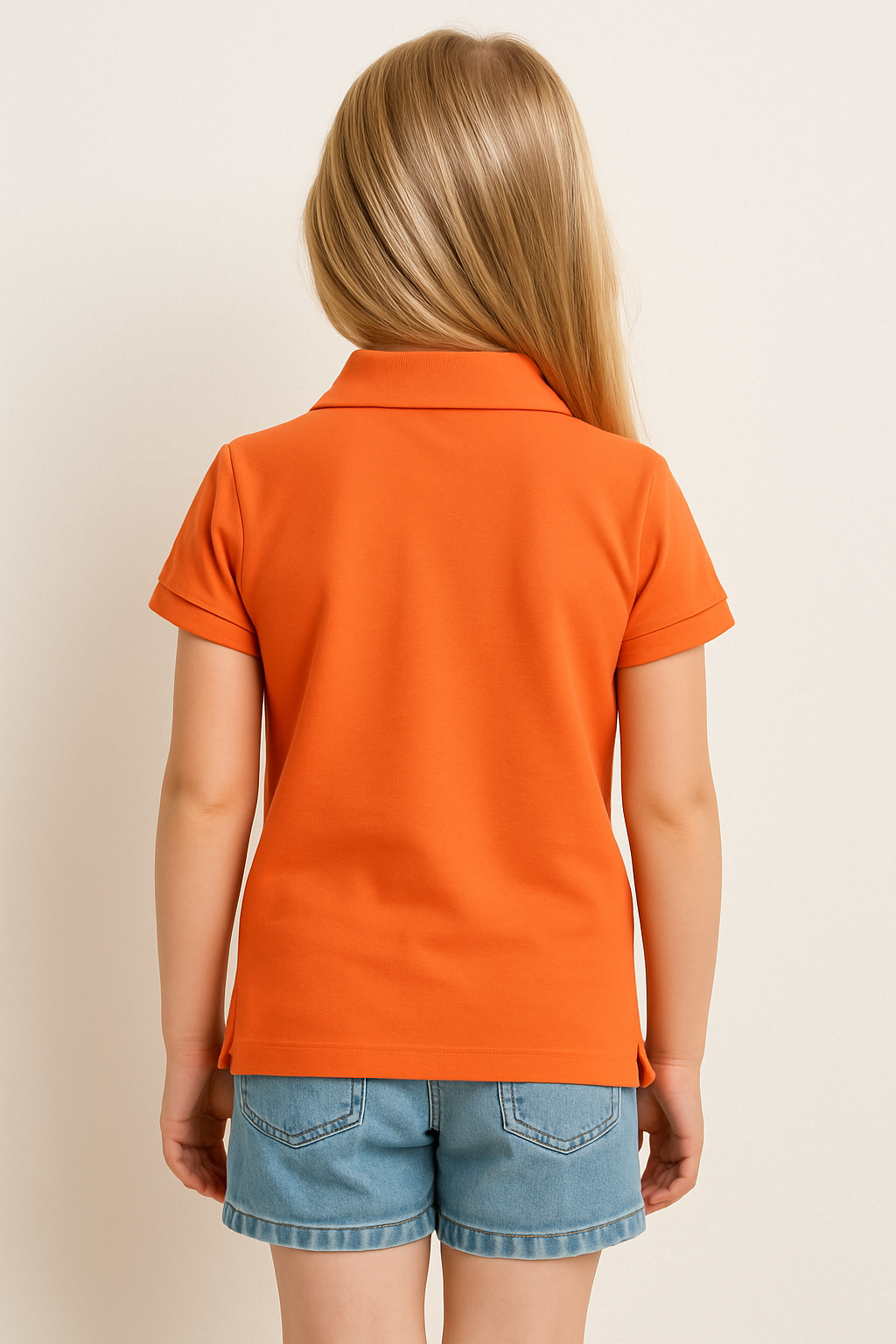 Tricou polo fetițe