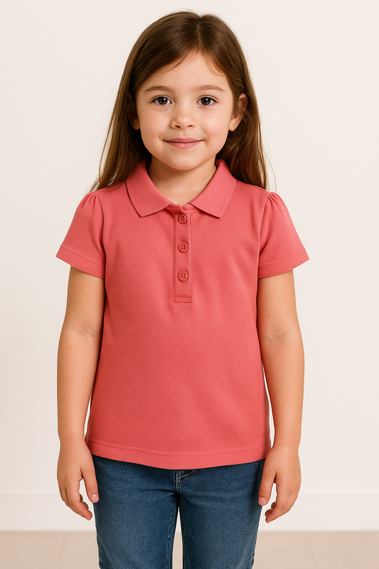 Tricou polo fetițe